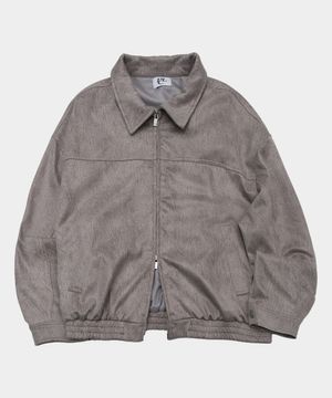 미니멀 스웨이드 스탠다드 투웨이 어센틱 블루종 집업 자켓 [그레이]