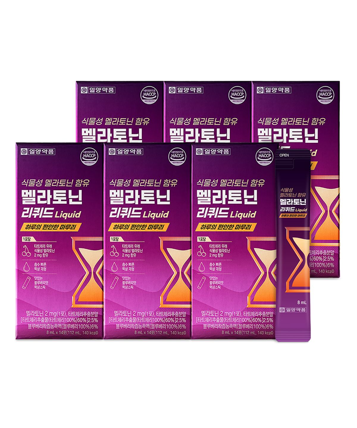 일양약품(IL-YANG PHARM) 마시는 식물성 멜라토닌 2mg 액상 6박스 타트체리