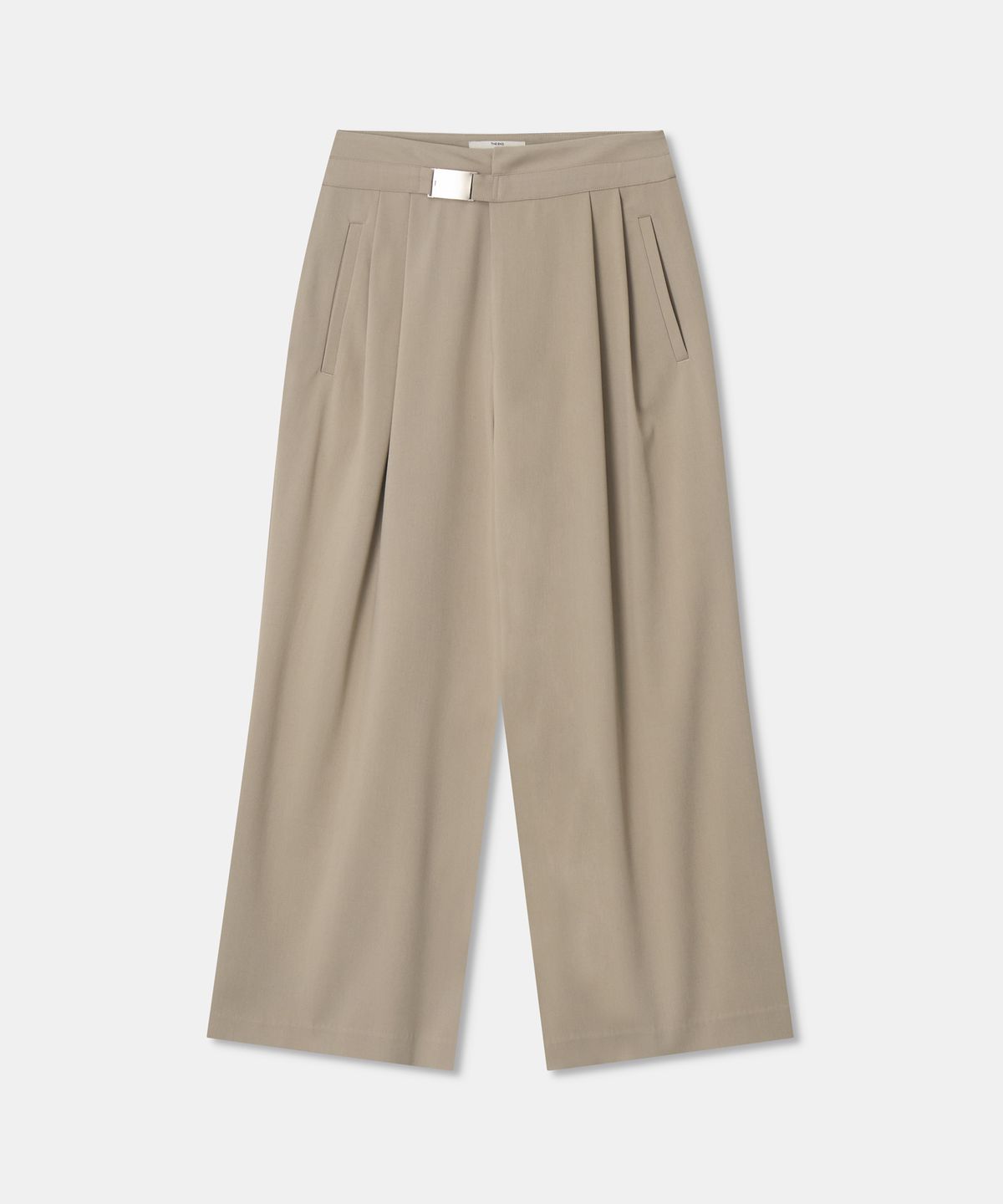 디앤드퀘스천(THEENDQUESTION) Buckle pants / BEIGE