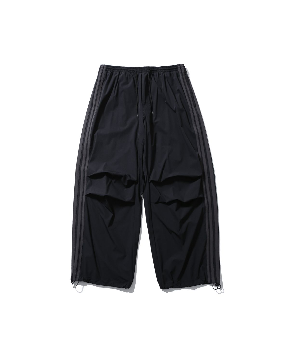 앵글런(ANGLAN) Parachute Wide Track Pants - Black