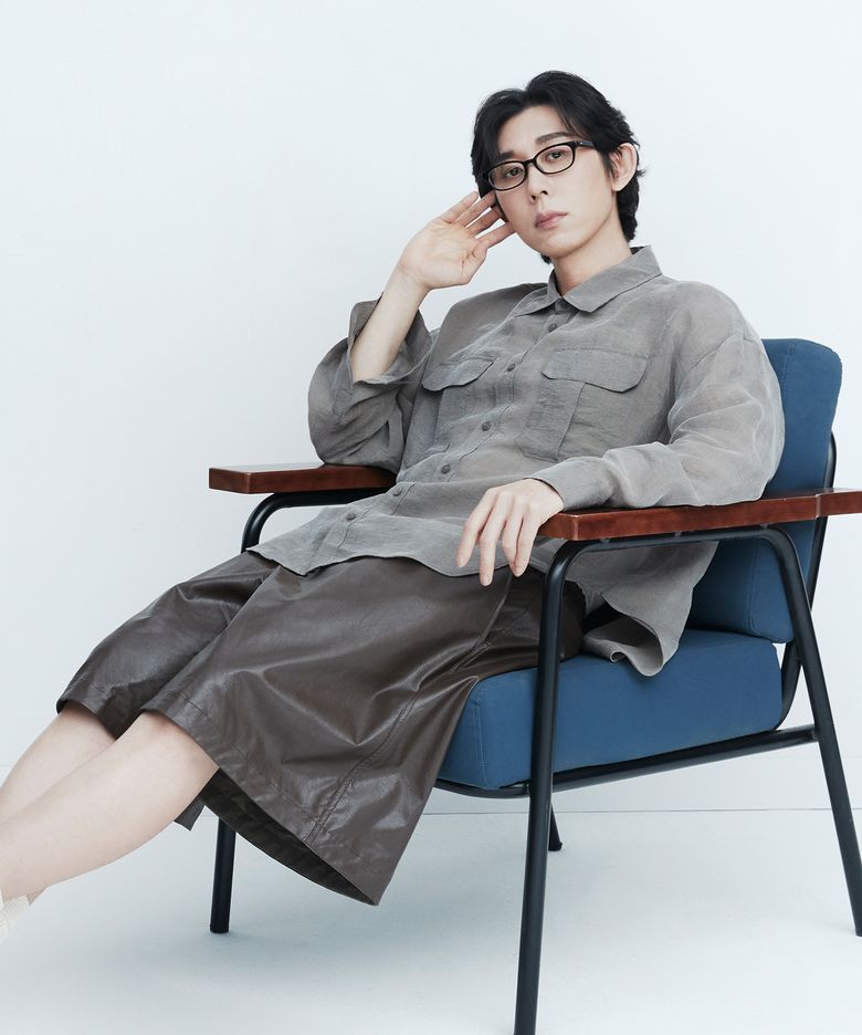 Reversible leather half pants / BROWN