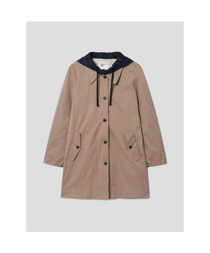 하프 트렌치 후드 코트  베이지
