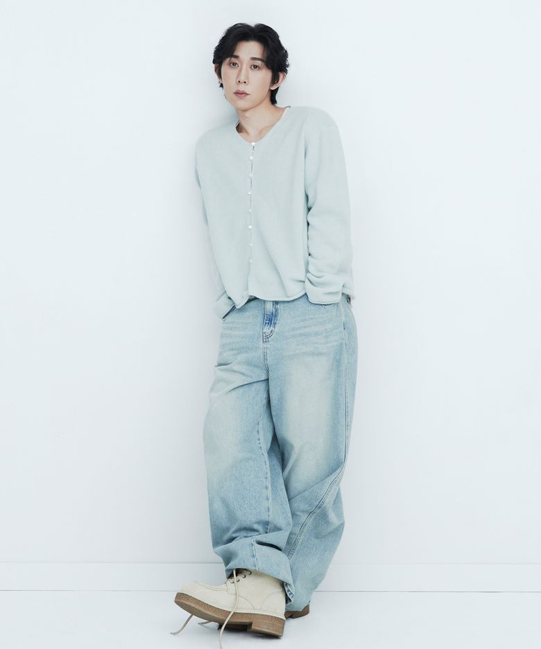 Vintage washed jeans / LIGHT BLUE