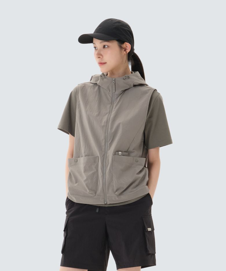 루트 여성 후드 베스트 (S26MWRVE65) Vintage Gray