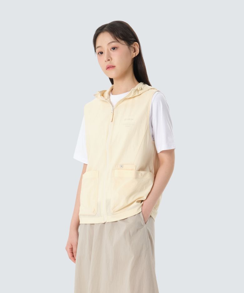 루트 여성 후드 베스트 (S26MWRVE65) Pastel Yellow