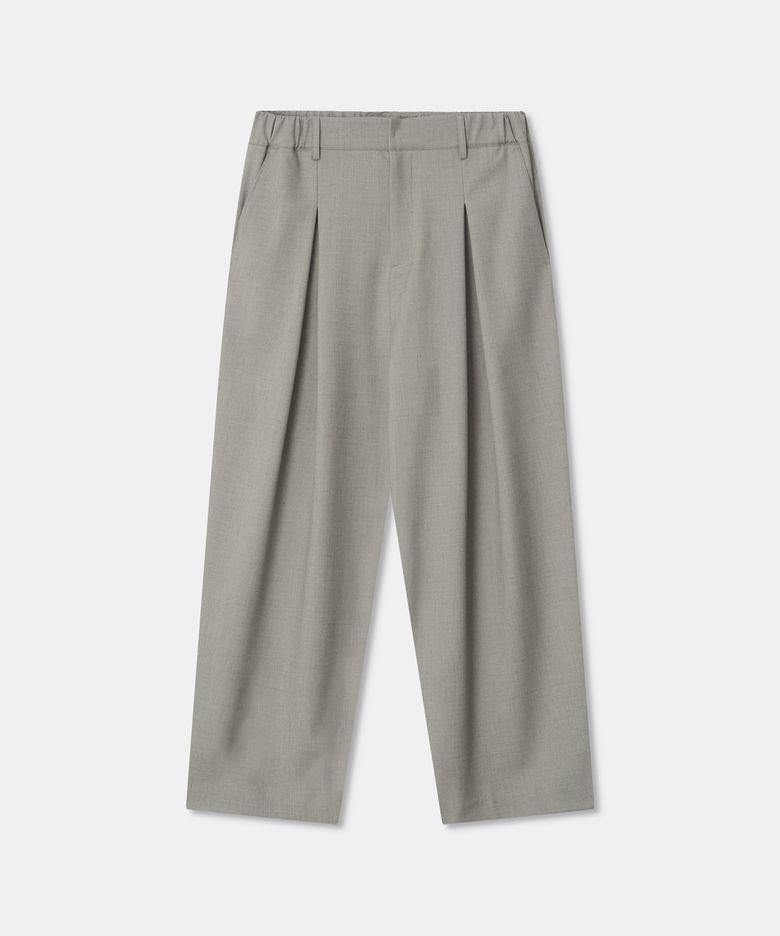 Banding wide pants / BEIGE