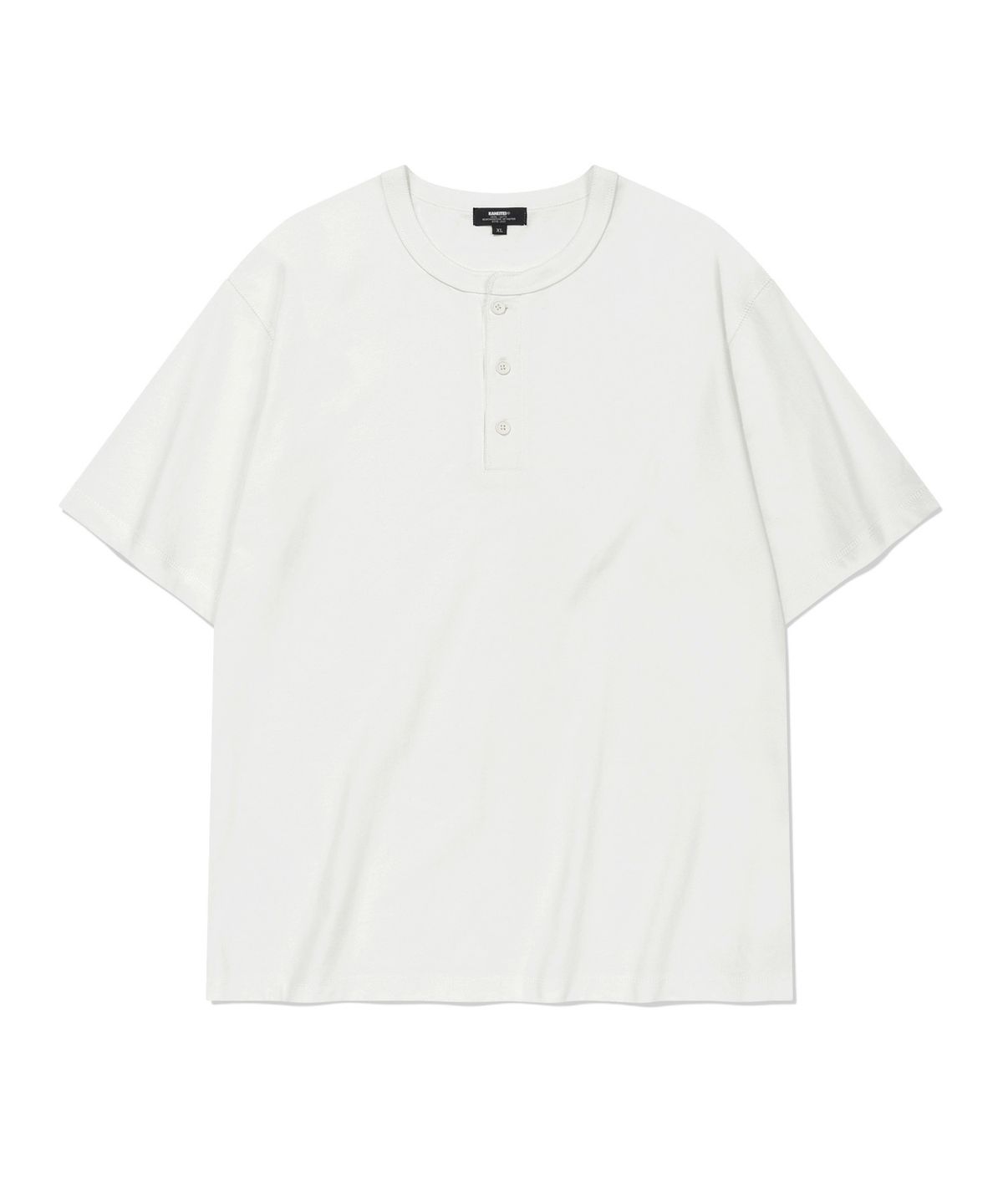 카네이테이(KANEITEI) BASIC HENLYNECK SHORT SLEEVES (WHITE)