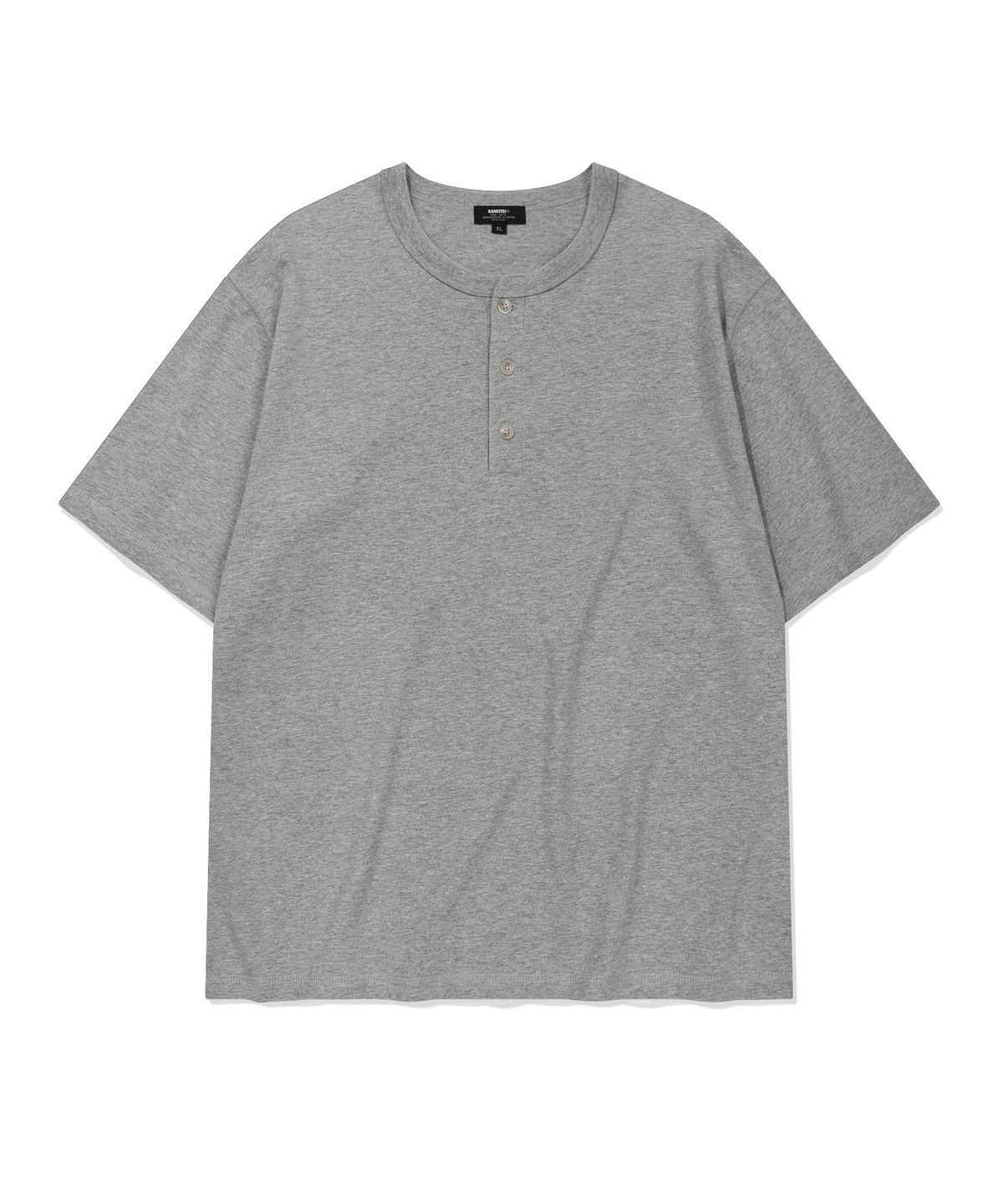 카네이테이(KANEITEI) BASIC HENLYNECK SHORT SLEEVES (MELANGE GRAY)