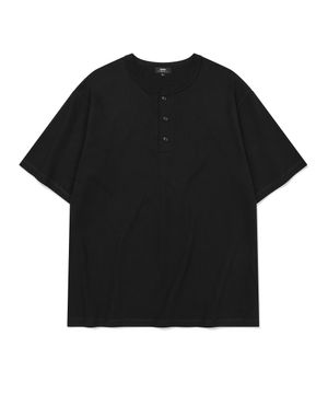 BASIC HENLYNECK SHORT SLEEVES (BLACK)