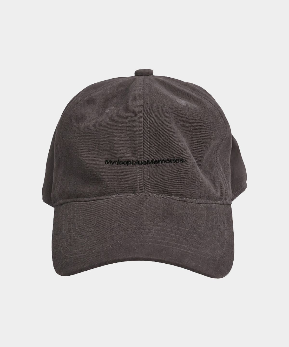 마이딥블루메모리즈(MY DEEP BLUE MEMORIES) MYDEEPBLUEMEMORIES TEXT BALL CAP (CHARCOAL)