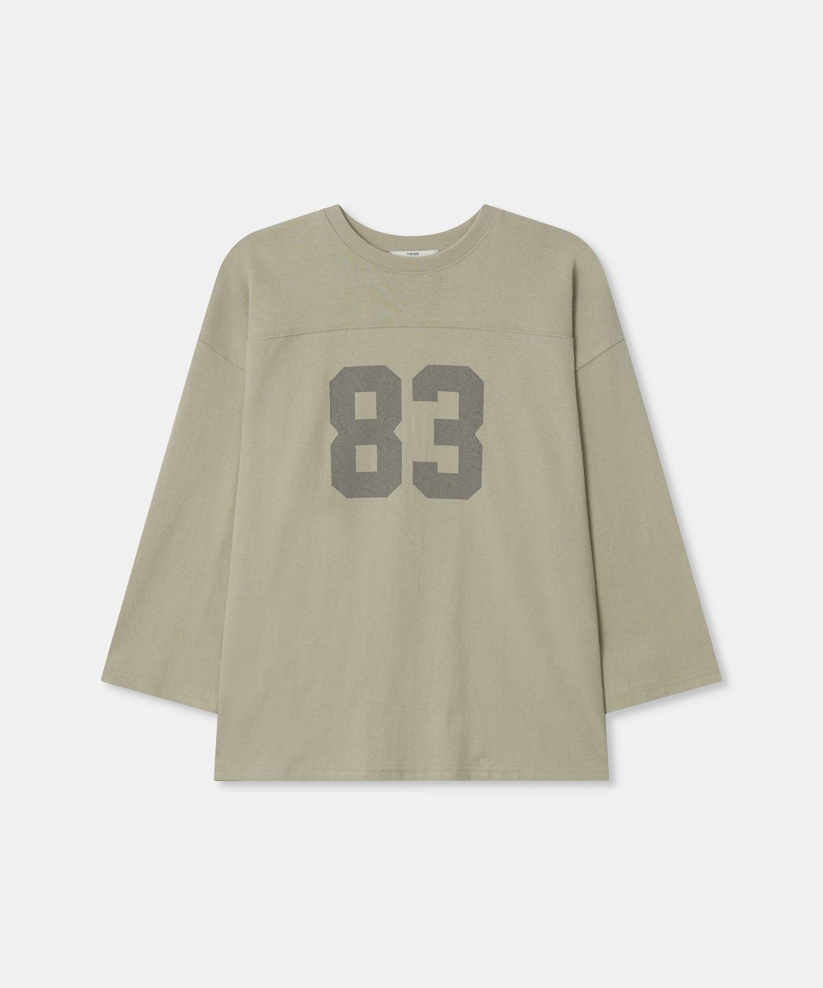 디앤드퀘스천(THEENDQUESTION) Number print t-shirt / BEIGE