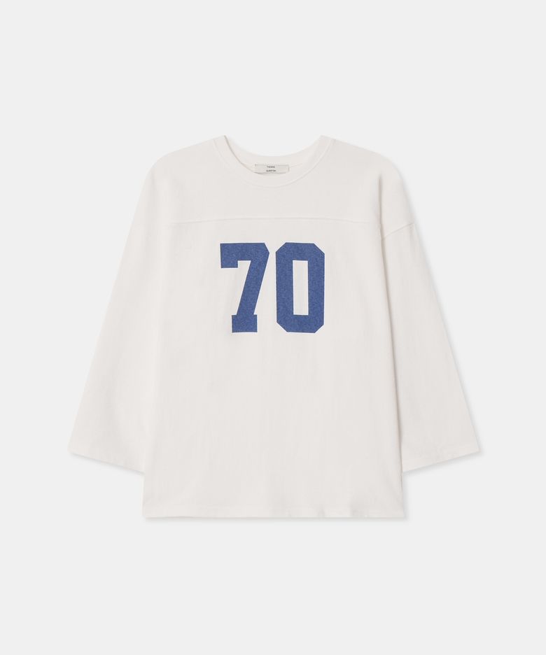 Number print t-shirt / WHITE