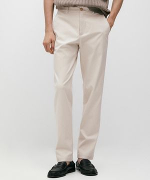 코튼 블렌드 테이퍼드핏 팬츠