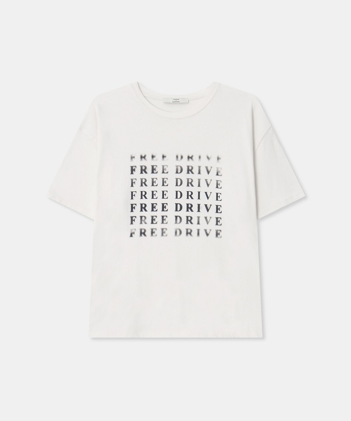 디앤드퀘스천(THEENDQUESTION) Freedrive print t-shirt / IVORY