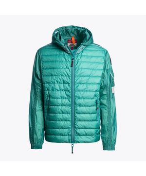 남성 후드 하이브리드 다운 재킷 리모-Aqua (26SMPMHYRV05PJ0522)