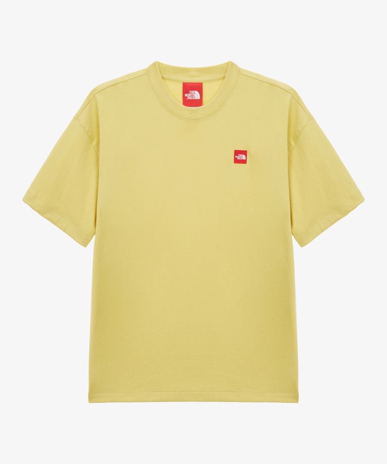 NT7US29D 남성 TNF 레드박스 반팔 티 EGG YELLOW