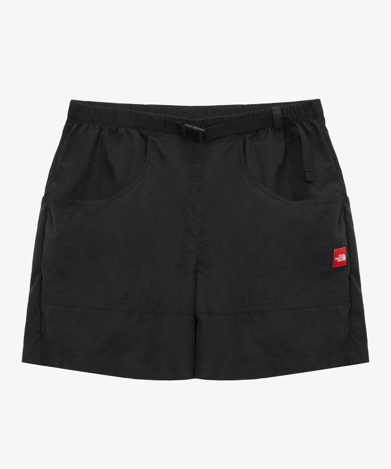 NS6NS28A 남성 TNF 레드박스 나일론 벨티드 쇼츠 BLACK