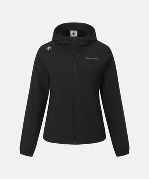우먼스 러닝 경량 후드형 바람막이 자켓 블랙 SR122RWB32
