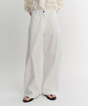 LIV BARREL COTTON PANTS (WHITE)