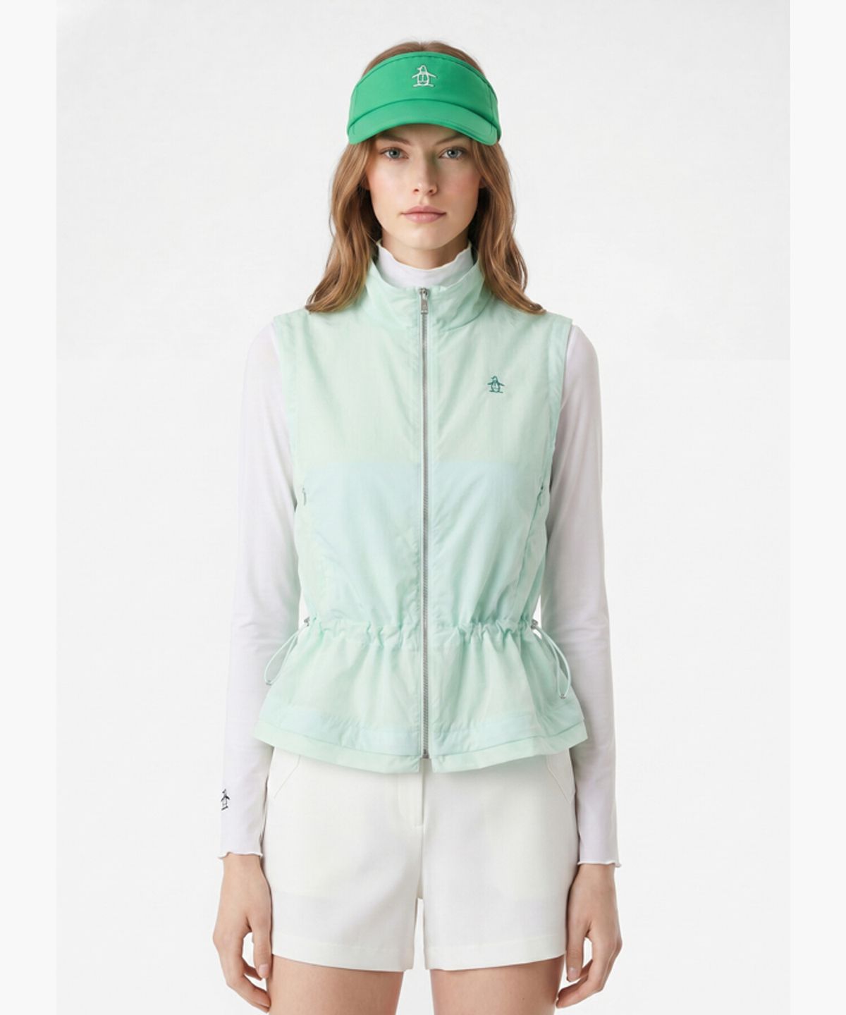 먼싱웨어(MUNSINGWEAR) 여성 플레어 경량 베스트 민트 MR222LWV42