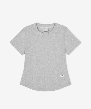 NBNEG2W432 / WOMEN 에센셜 핏티드 반팔티  (GRAY)