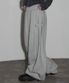 스냅 사이드 턱 와이드 스웨트 팬츠[그레이]