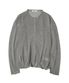 컷 오프 헨리 넥 니트 그레이