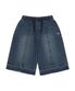 WASHED BANDING BERMUDA PANTS - INDIGO