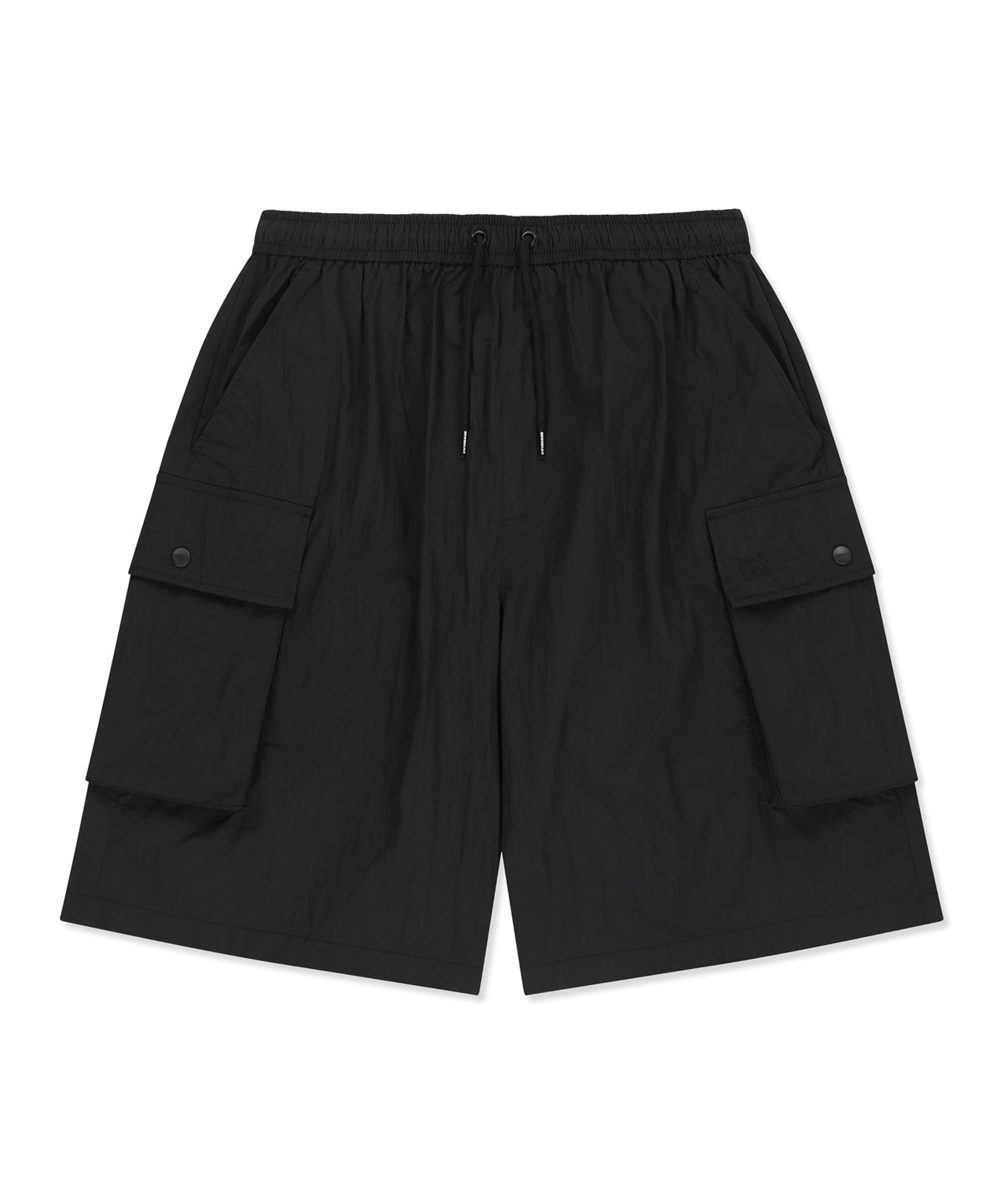 브라운브레스(BROWNBREATH) TAG NYLON CARGO HALF PANTS - BLACK