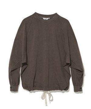 돌먼 드로우스트링 롱 슬리브 브라운