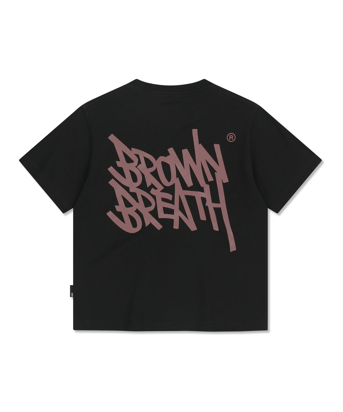 브라운브레스(BROWNBREATH) W TAG CROP TEE - BLACK