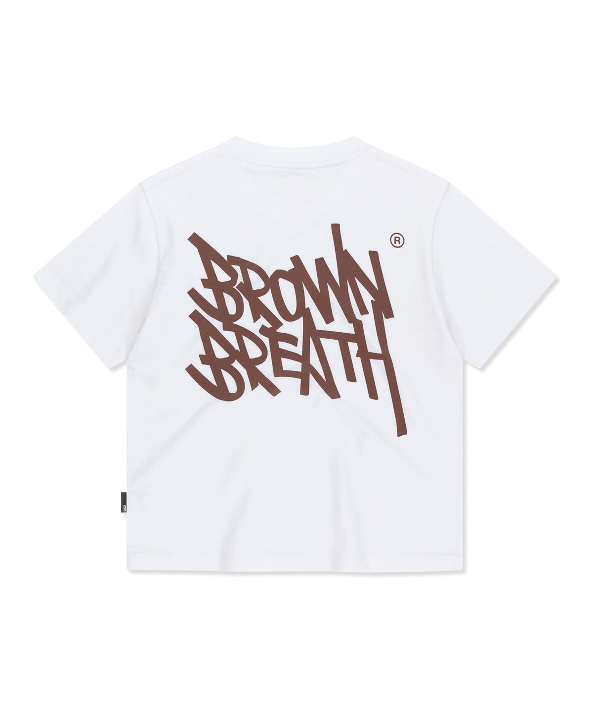브라운브레스(BROWNBREATH) W TAG CROP TEE - WHITE