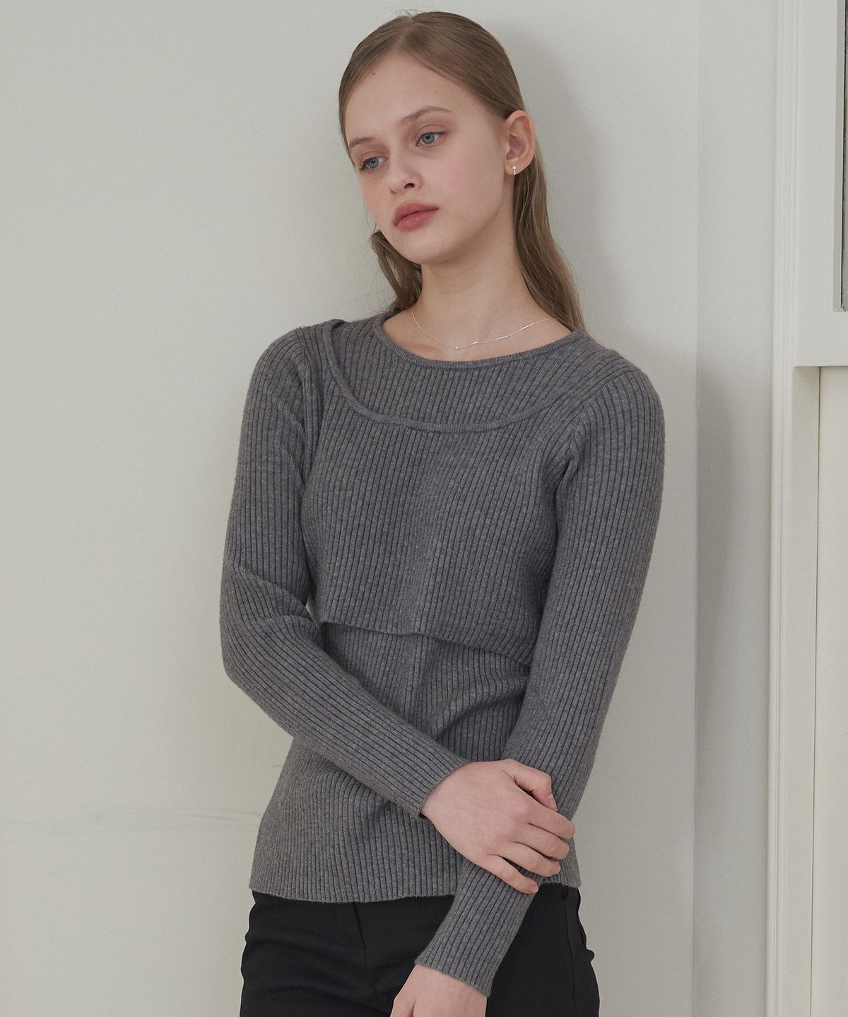 플로브(FLOVE) LAYERED BALLET KNIT_CH