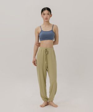 Rib jogger pants_4colors