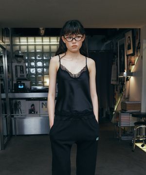 Silky Lace Camisole (Black)