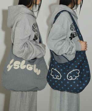 리버시블 도트 체크 크로스백[블루]