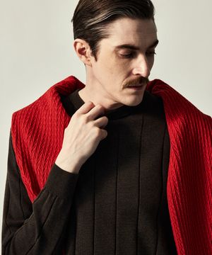 (M) 페리사 울 리브드 크루넥 2color