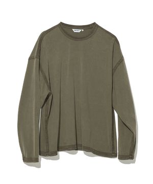 VTG 워시드 바인딩 롱 슬리브 카키