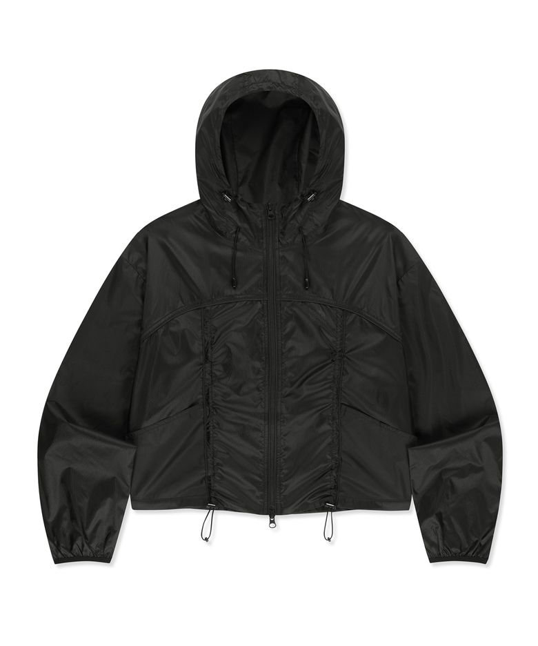 W SHRRING LIGHT WINDBREAKER - BLACK