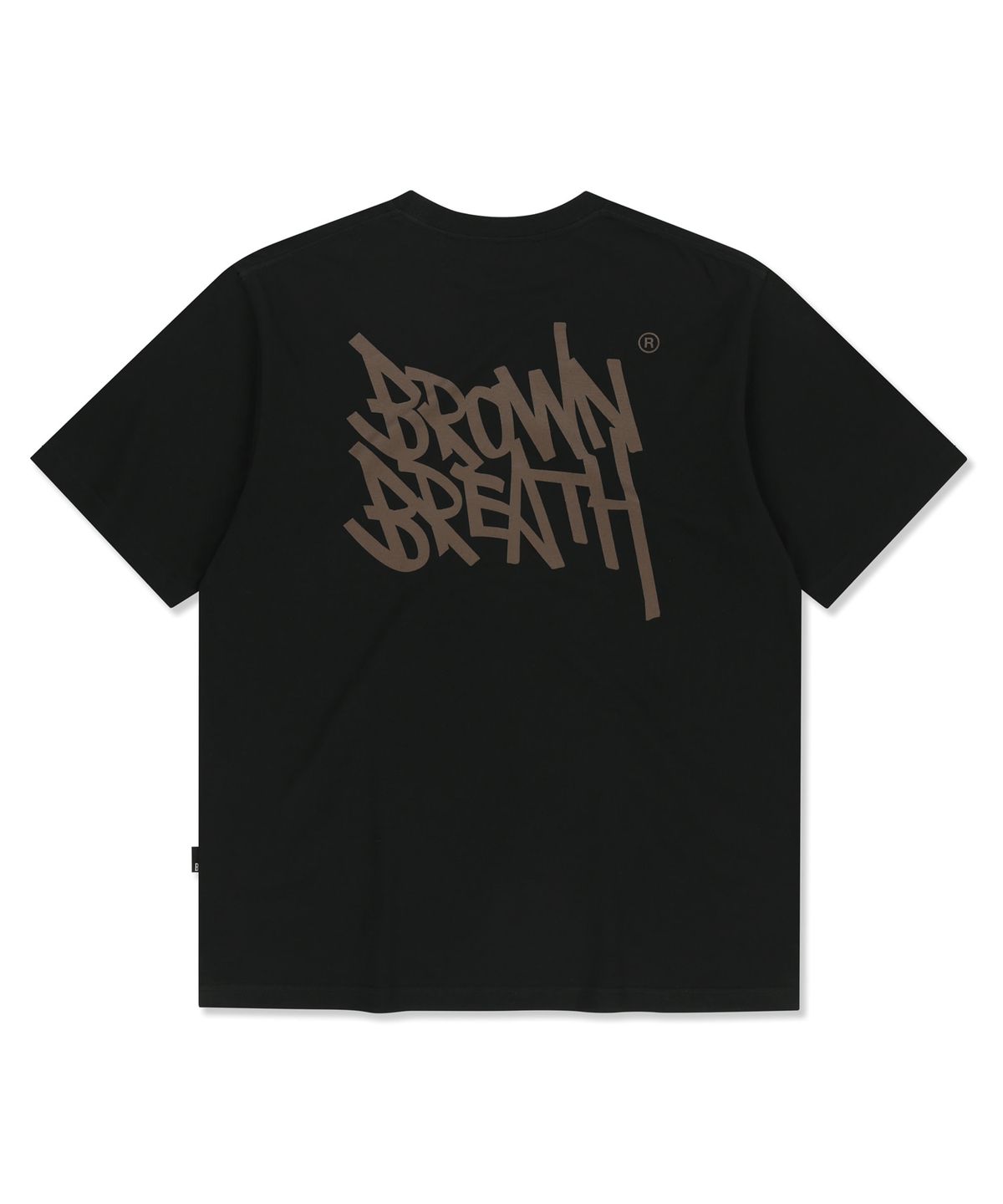브라운브레스(BROWNBREATH) TAG TEE - BLACK
