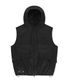NYLON WASHER HOODED VEST - BLACK