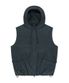 NYLON WASHER HOODED VEST - CHARCOAL