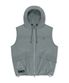 NYLON WASHER HOODED VEST - LIGHT GREY