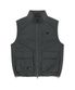 STAND COLLAR VEST - CHARCOAL