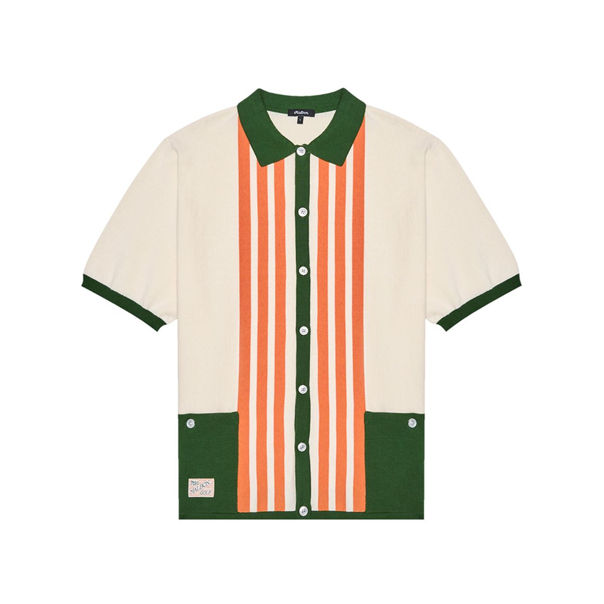 말본 골프(MALBON GOLF) [VACATION CLUB] 가비아노 니트 버튼업 IVORY (MAN)