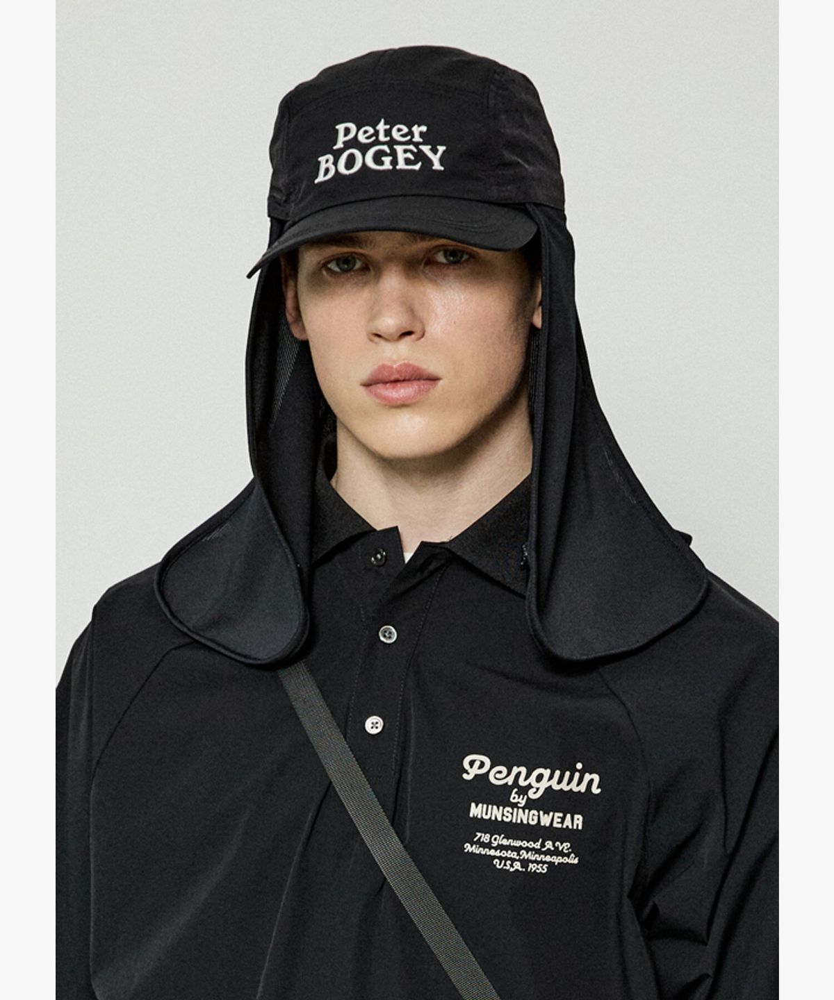 펭귄 바이 먼싱웨어(penguin by munsingwear) 남성 오리지널 펭귄 차양캡 블랙 MR121PCP32