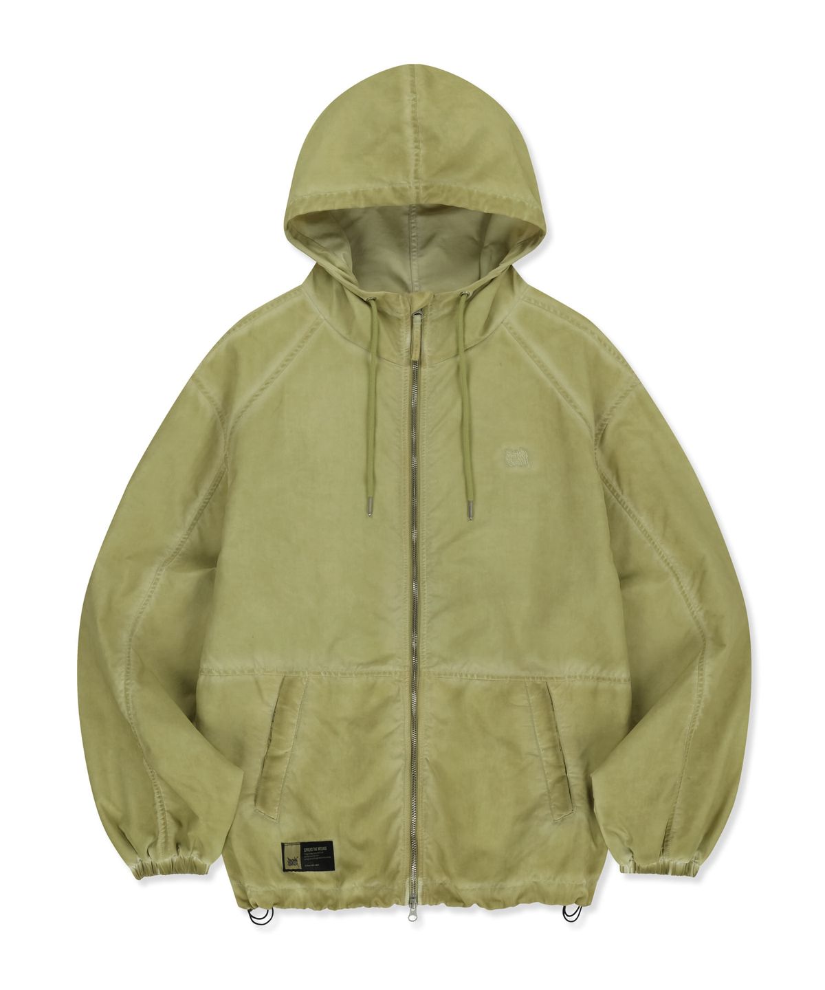 브라운브레스(BROWNBREATH) PIGMENT WASHED WINDBREAKER JACKET - YELLOW