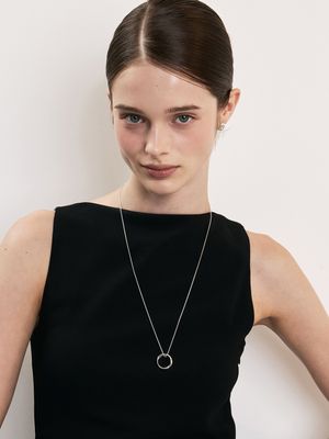 orbit halo pendant necklace