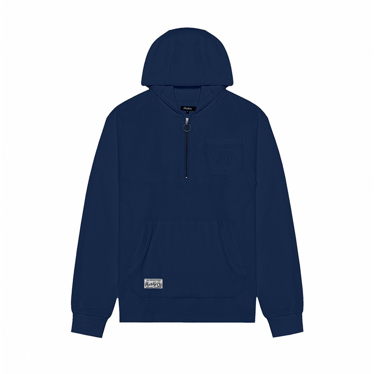 말본 골프(MALBON GOLF) [VACATION CLUB] 까스텔로 프렌치 테리 쿼터 집 후드 LIGHT SKY BLUE (MAN)