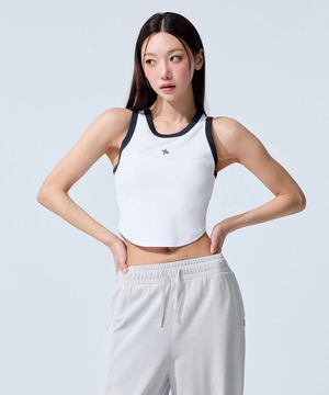 스무드 코튼 배색 슬리브리스 XTFSL07J3